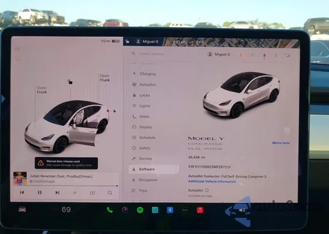 2021 Tesla Model Y Long Range Dual Motor All-Wheel Drive из США, поврежденный, VIN 5YJYGDEE5MF257351